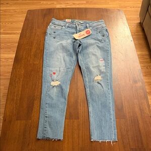 Levi’s Ladies 535 Super Skinny Mid Rise Ankle Jeans Size 29. NWT. Hearts & stars